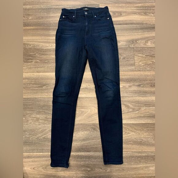 7 For All Mankind Jeans.  Size: 25.  Dark Wash, Skinny. - Picture 1 of 6